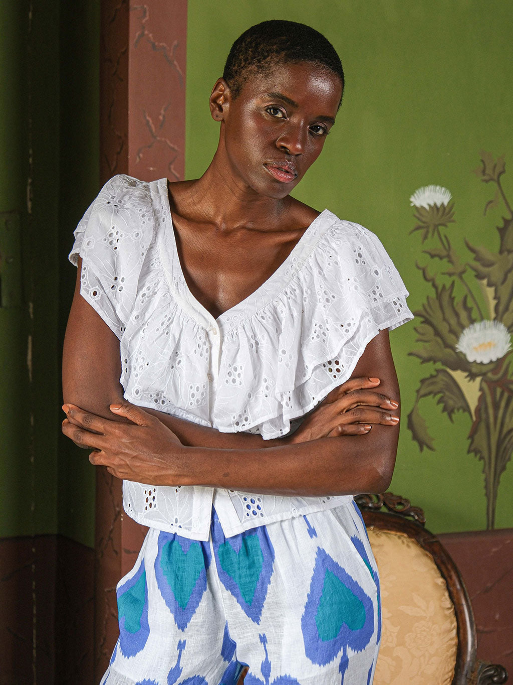 Sweet Pea Blouse Lace White