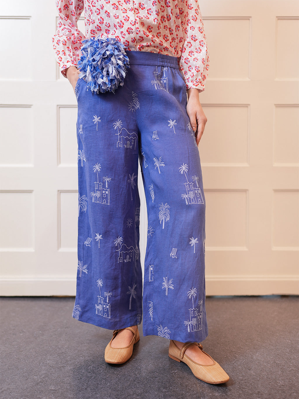 Fennel Pants Village on Blue