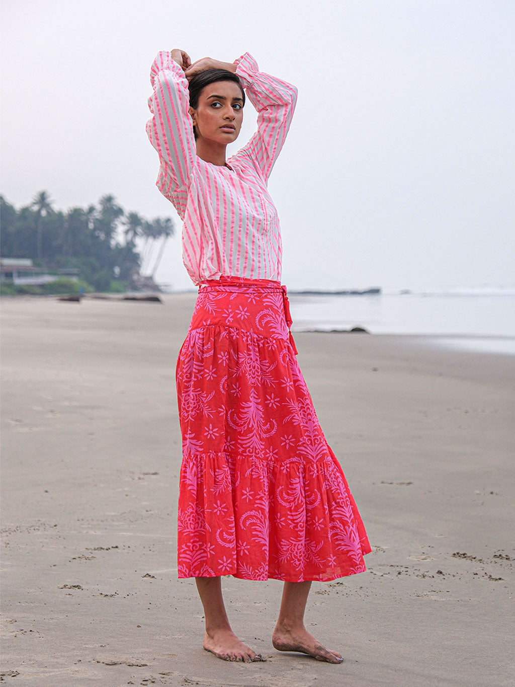 Tonka Skirt Red Palm