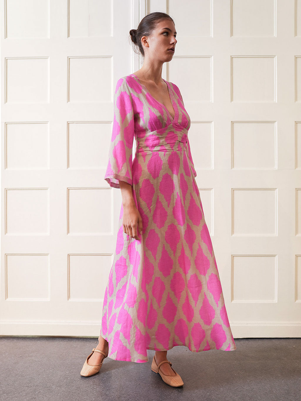 Sarsaparilla Dress Ikat Pink