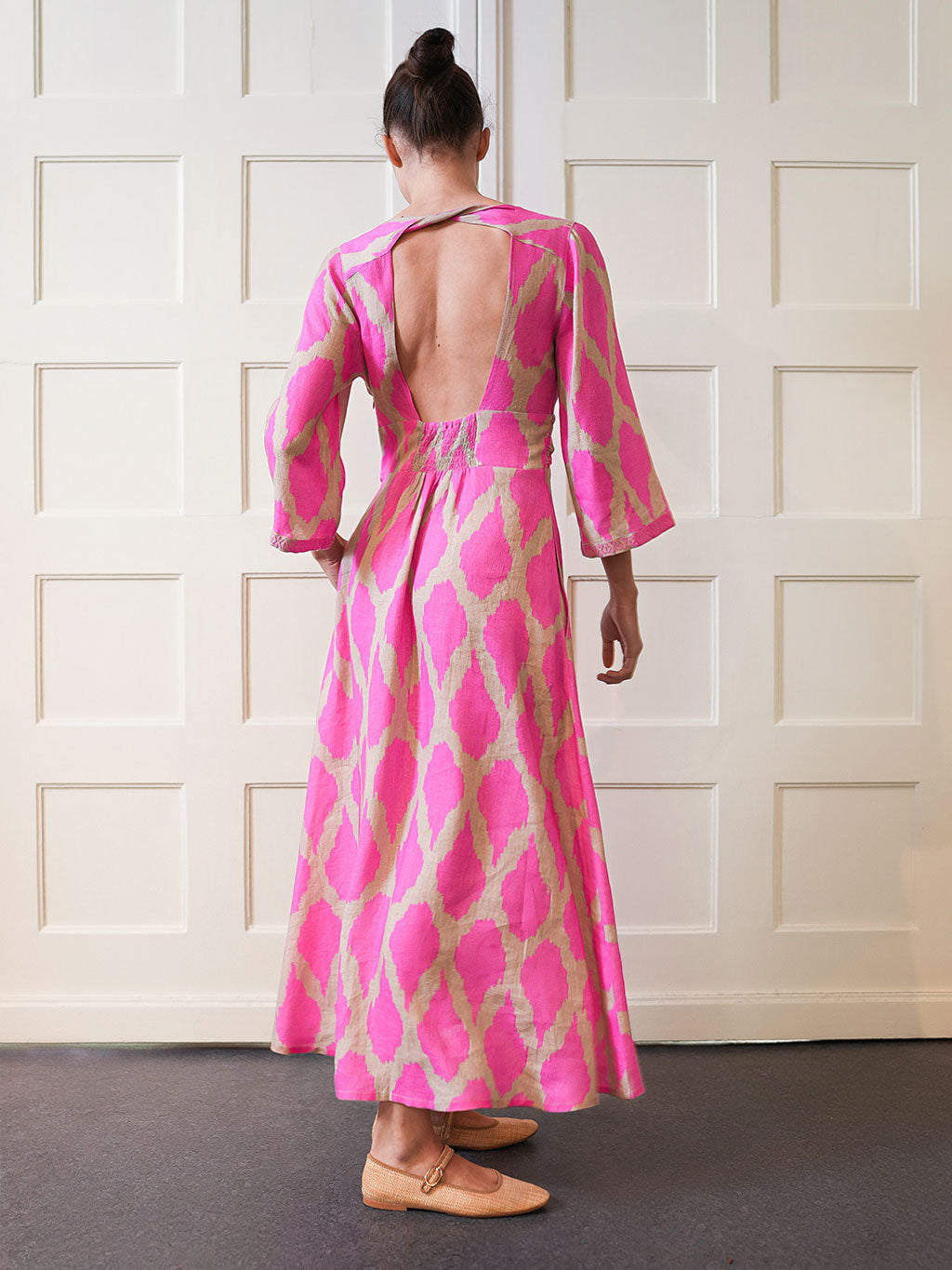 Sarsaparilla Dress Ikat Pink