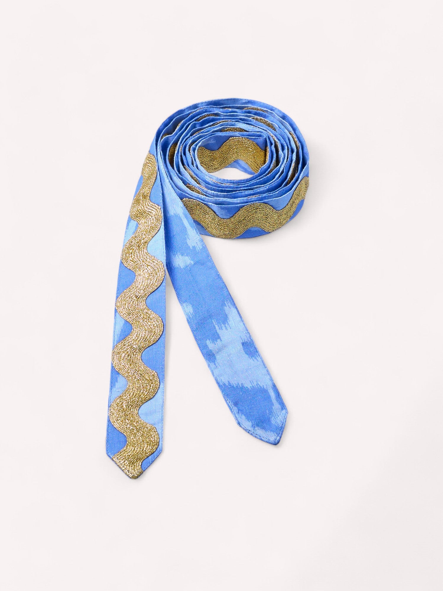 Gold Belt Ikat Blue