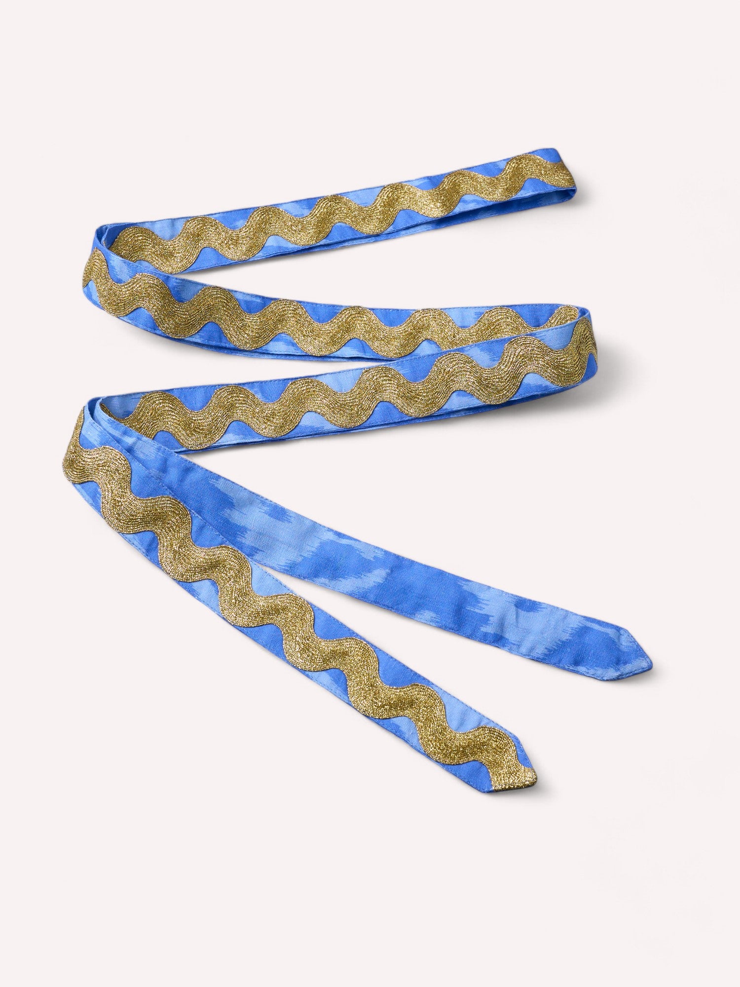Gold Belt Ikat Blue