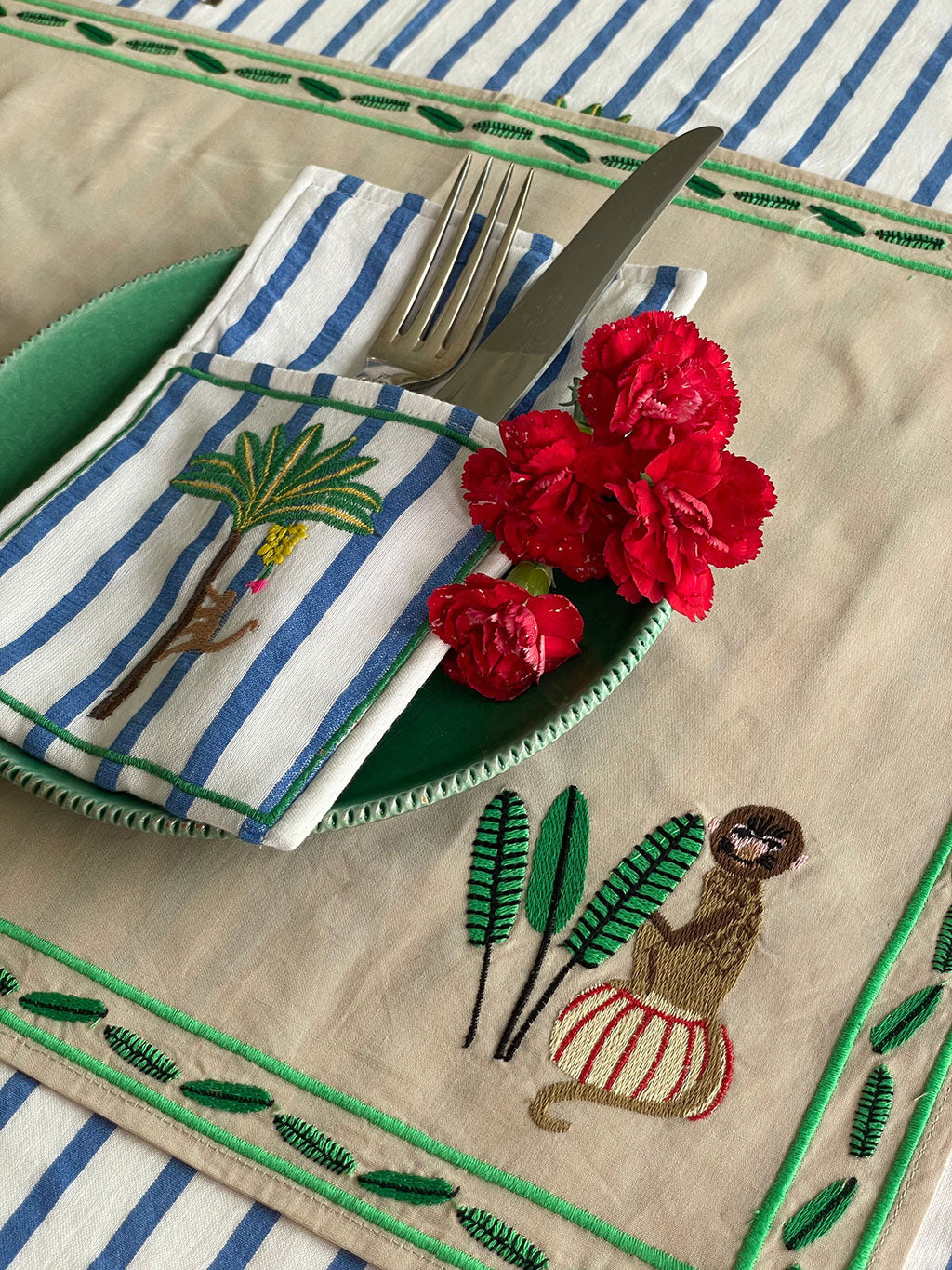 Placemat Monkey beige