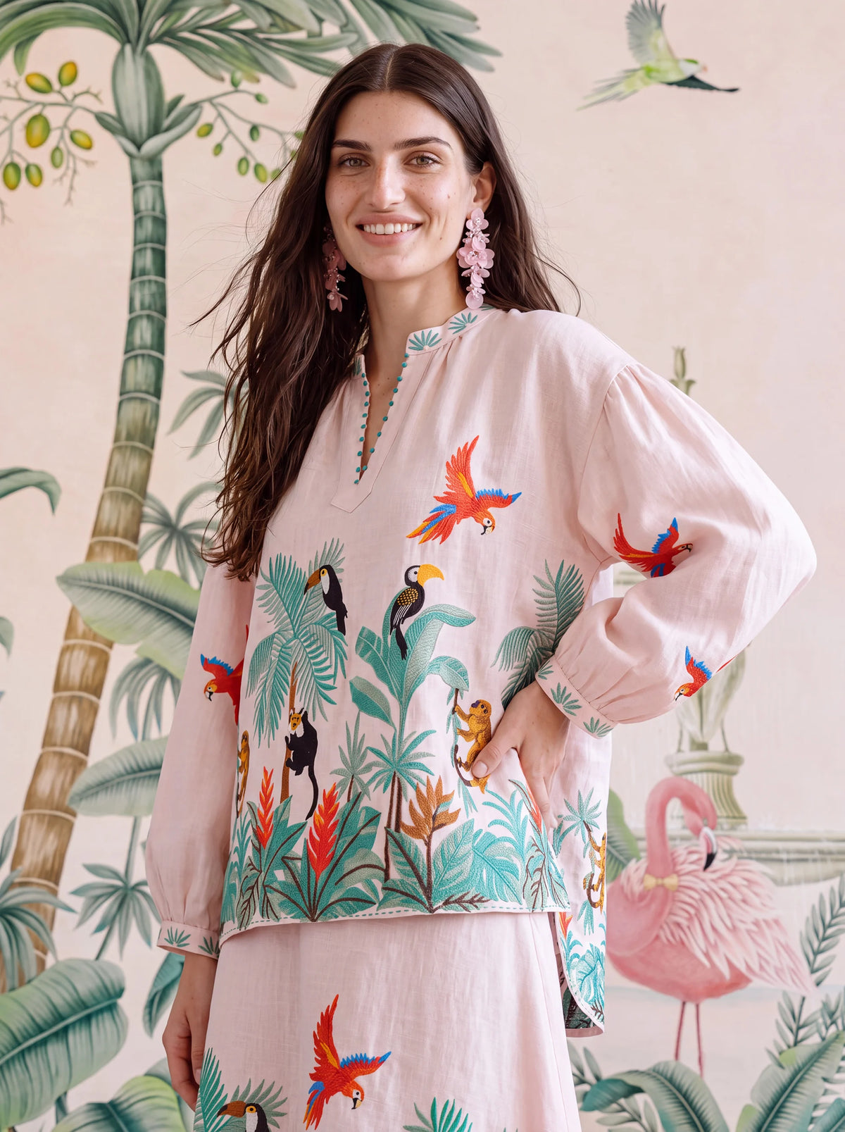 Jacaranda Blouse Brazil Embroidery