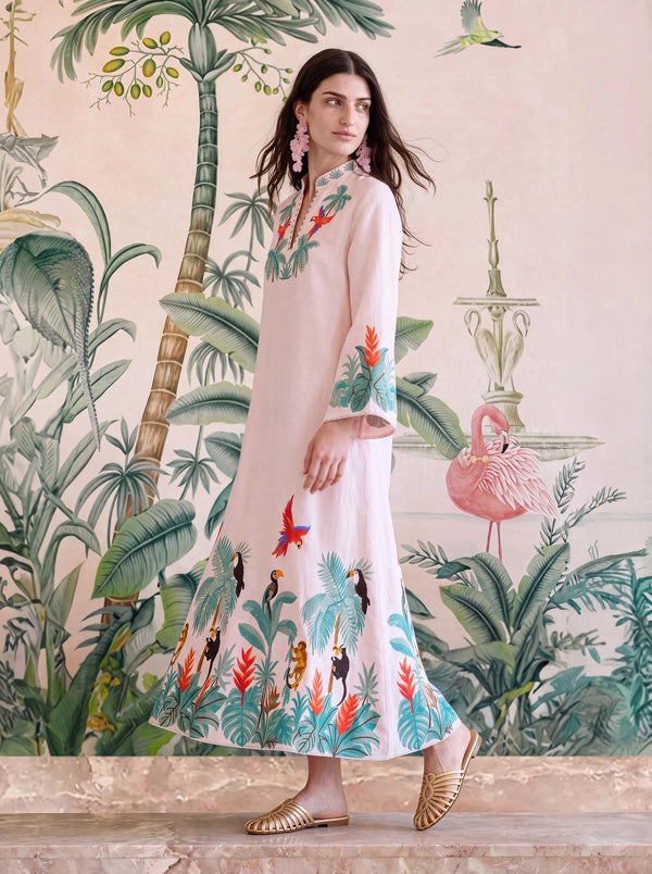 Lemon Balm  Dress Brazil Embroidery
