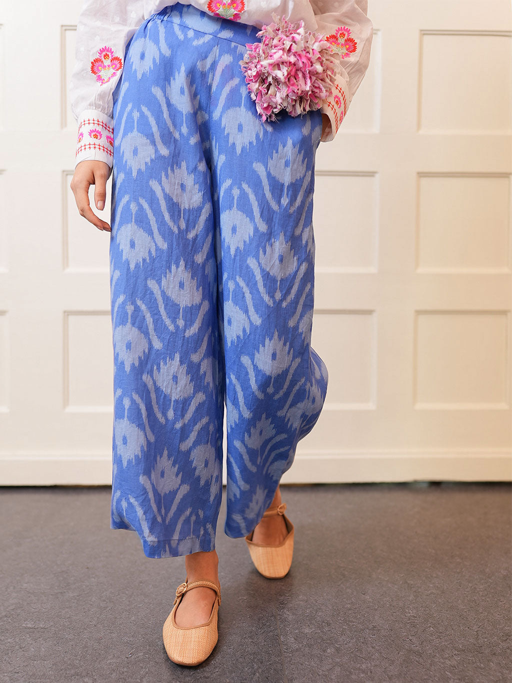 Fennel Pants Ikat Blue