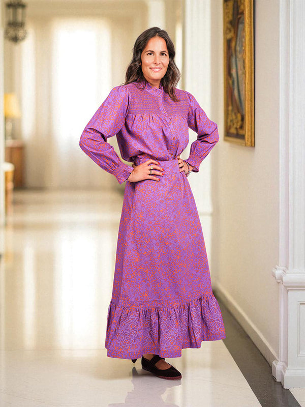 NIMO x LORI limited Piries Blouse Violet Orange