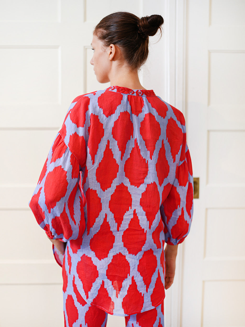 Sassafras Blouse Ikat Red