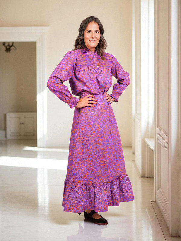 NIMO x LORI limited Daffodile Skirt Violet Orange