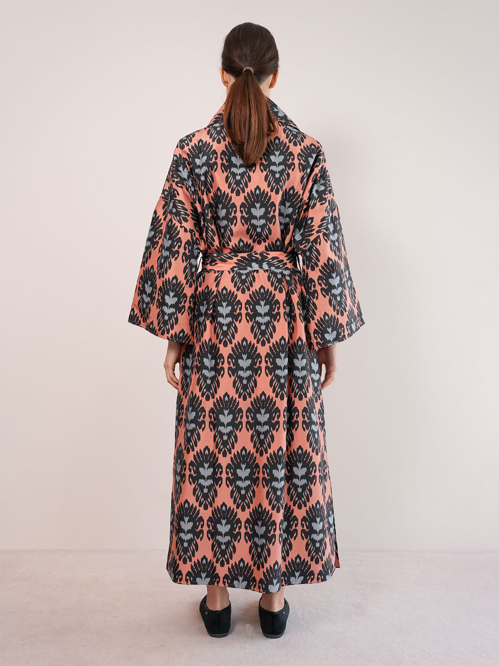 Licorice Coat Ikat Cinnamon Black