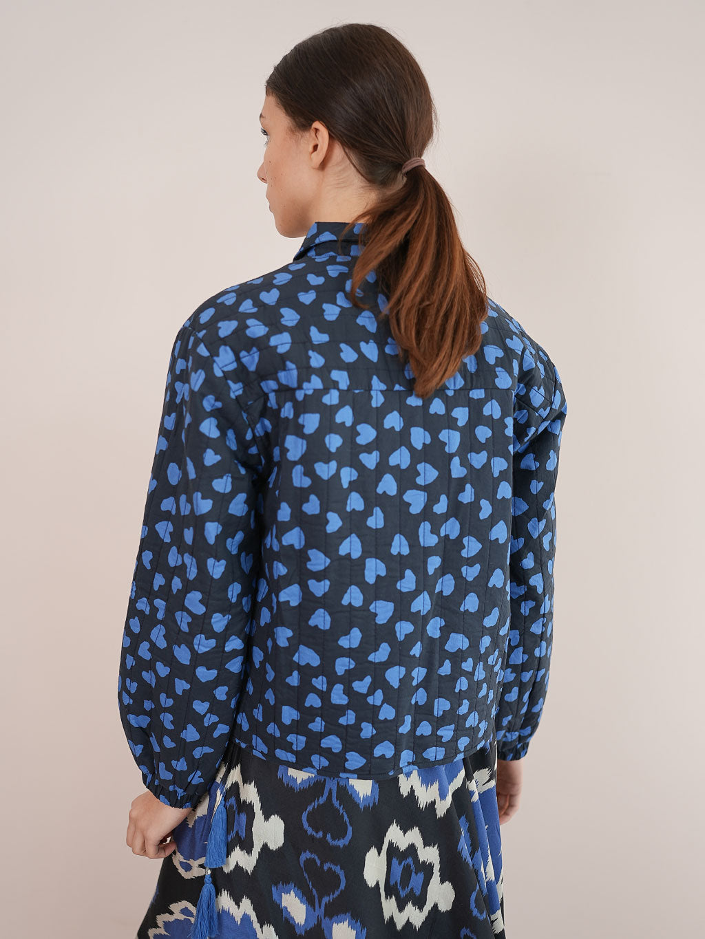 Clove Jacket Hearts Black Royal Blue