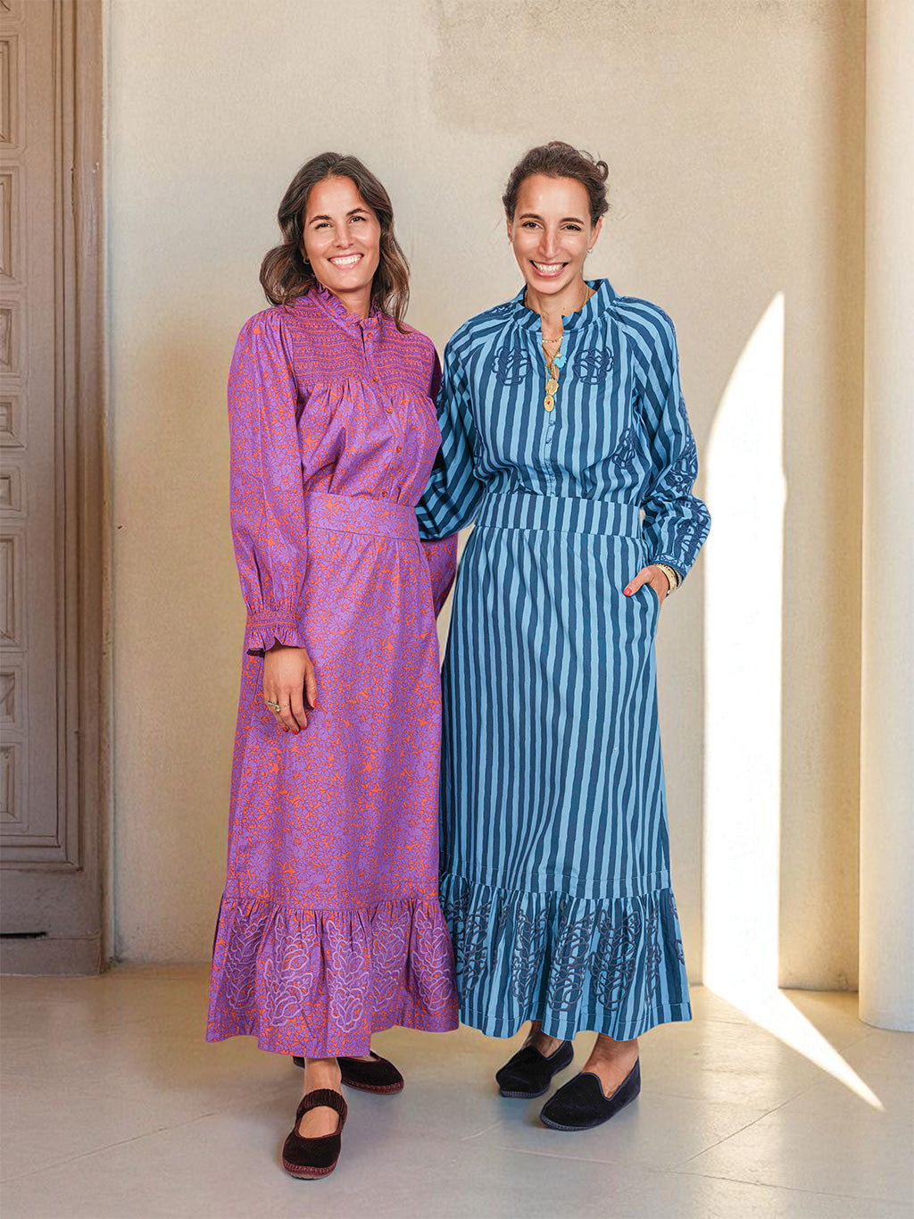 NIMO x LORI limited Woad Blouse Blue Stripes