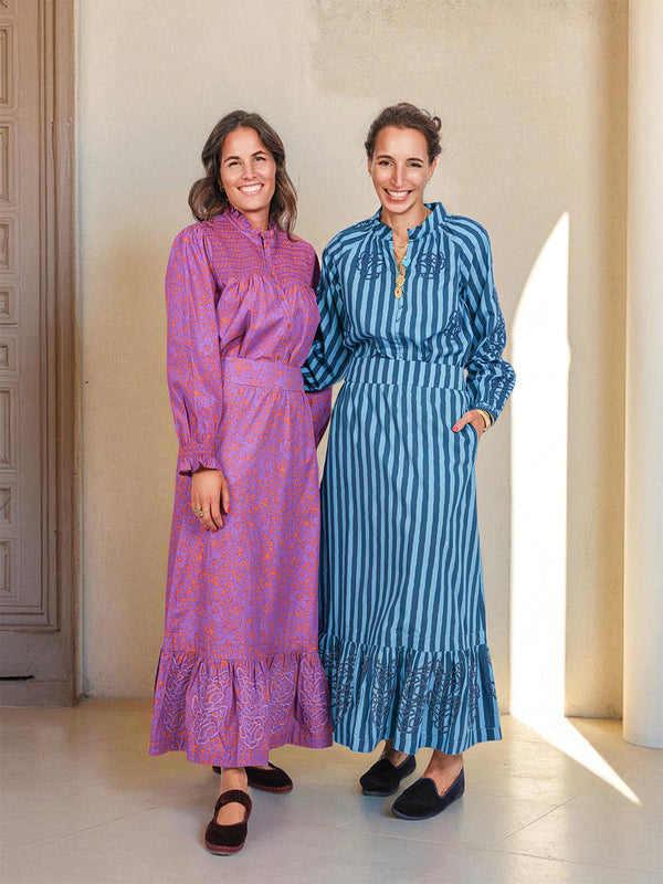 NIMO x LORI limited Woad Blouse Blue Stripes