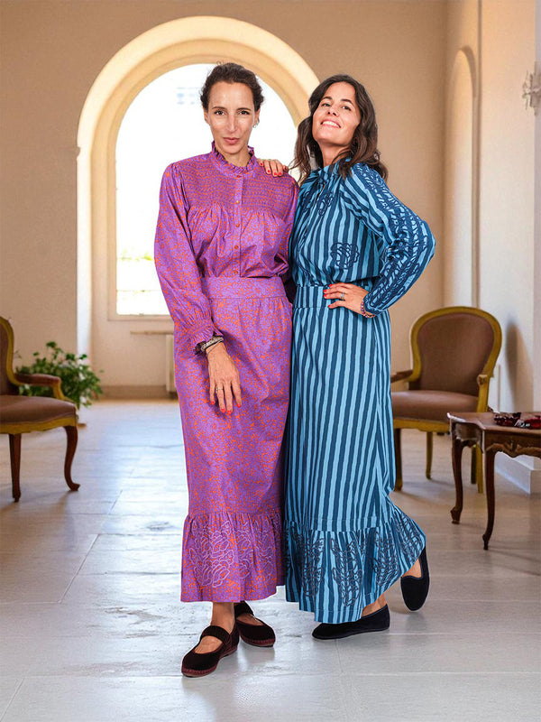 NIMO x LORI limited Daffodile Skirt Violet Orange