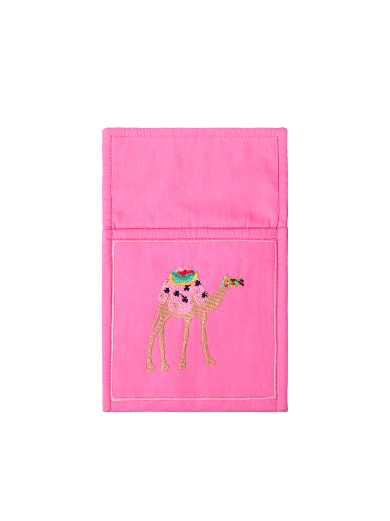 Cutlery Pocket Camel on Pink