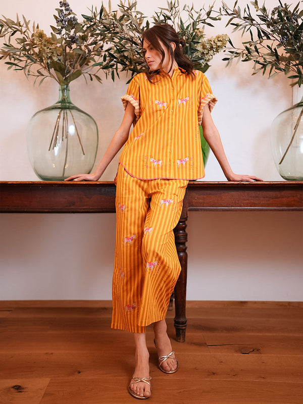Fennel Pants Donkey on Yellow Stripes
