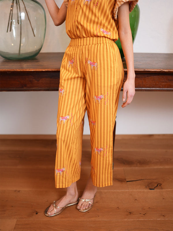 Fennel Pants Donkey on Yellow Stripes