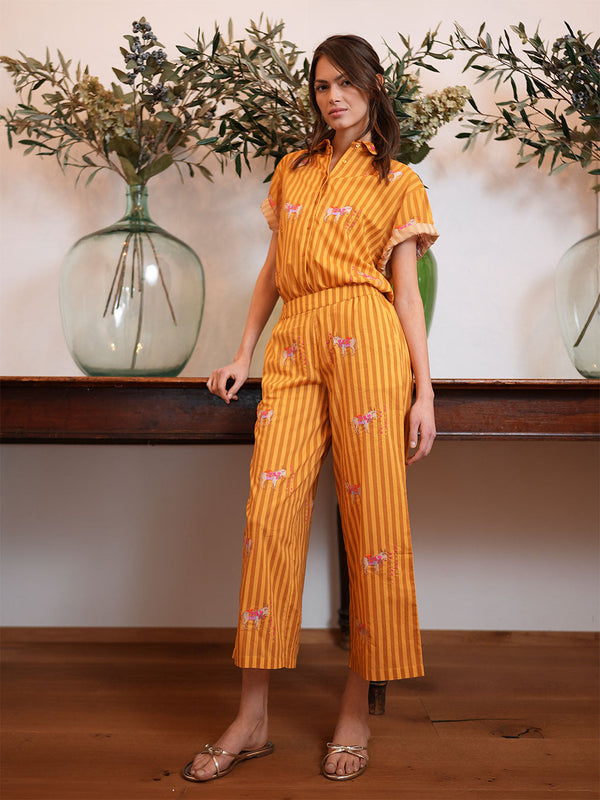 Fennel Pants Donkey on Yellow Stripes
