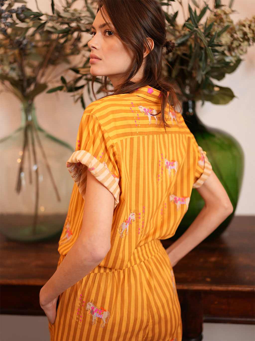 Fennel Pants Donkey on Yellow Stripes