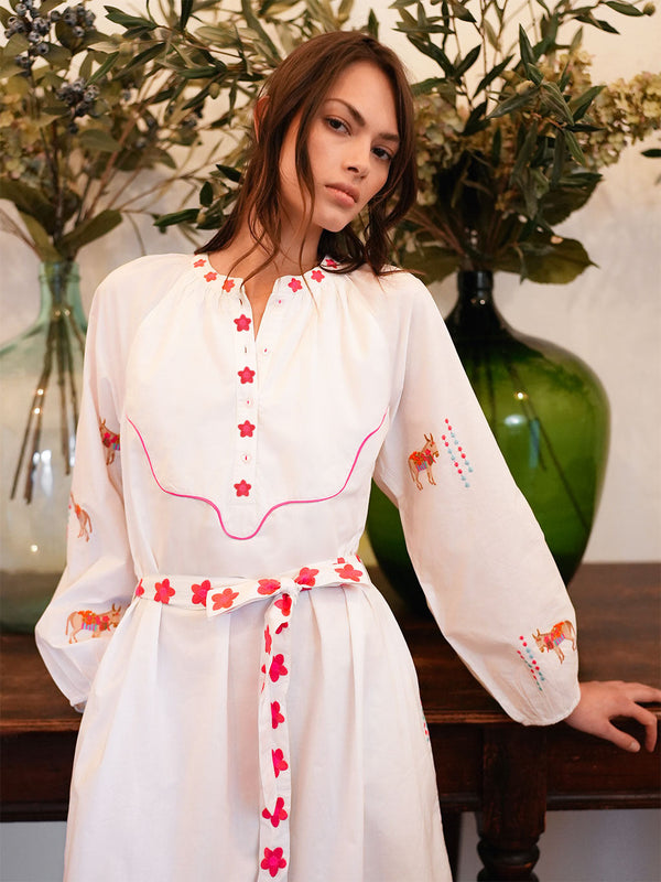 Hellebore Kaftan Donkey on White