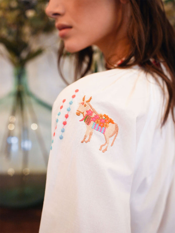 Hellebore Kaftan Donkey on White