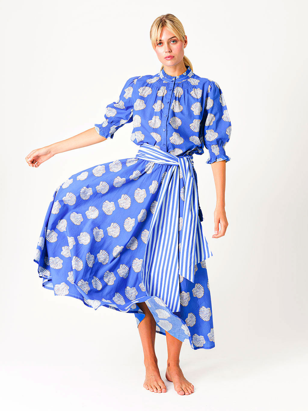 Scarf Belt Blue Stripes