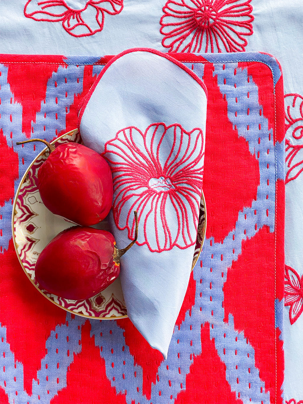 Placemat Ikat Red