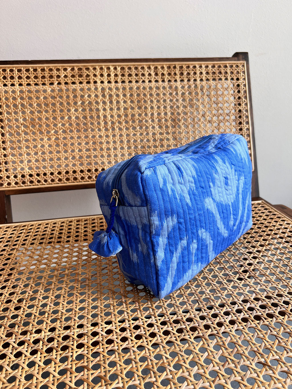 Cosmetic Bag Ikat Blue