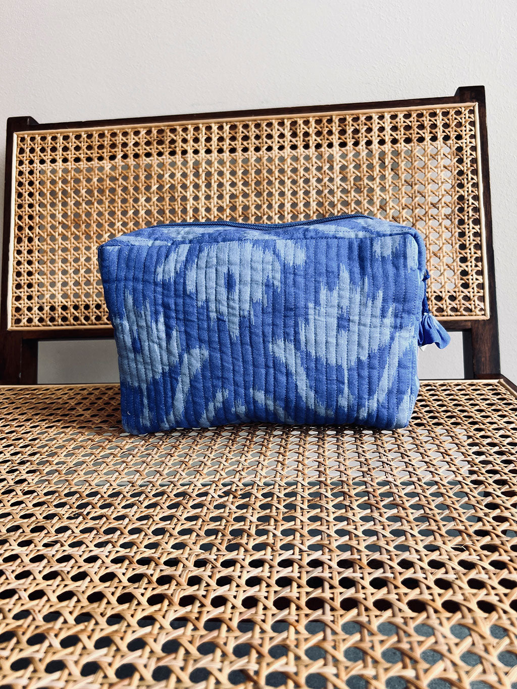 Cosmetic Bag Ikat Blue