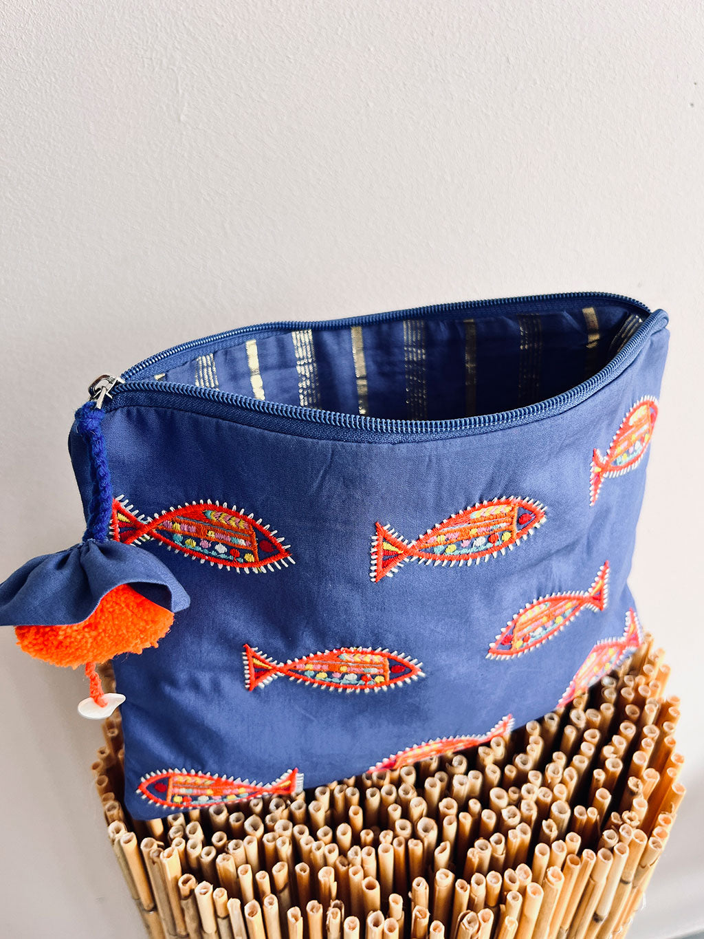 Ortiga Bag Red Fish on Blue