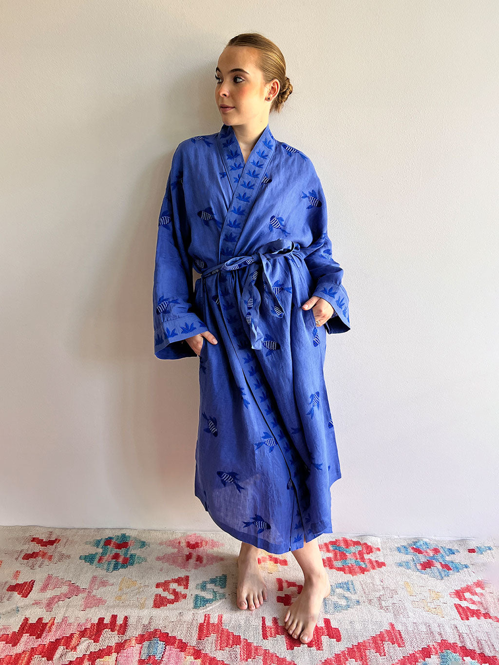 Kimono Fish on Blue