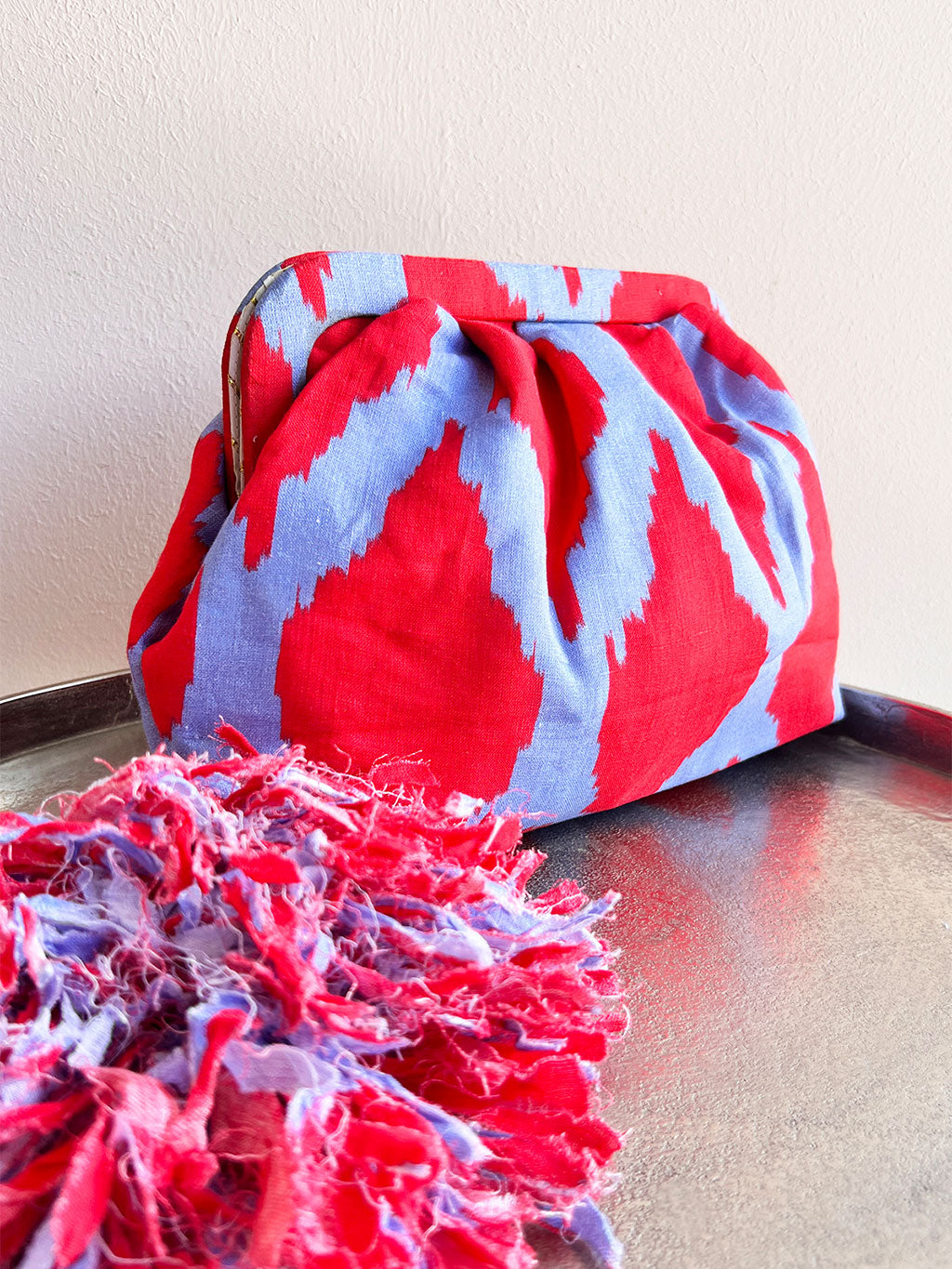 Clutch Ikat Red