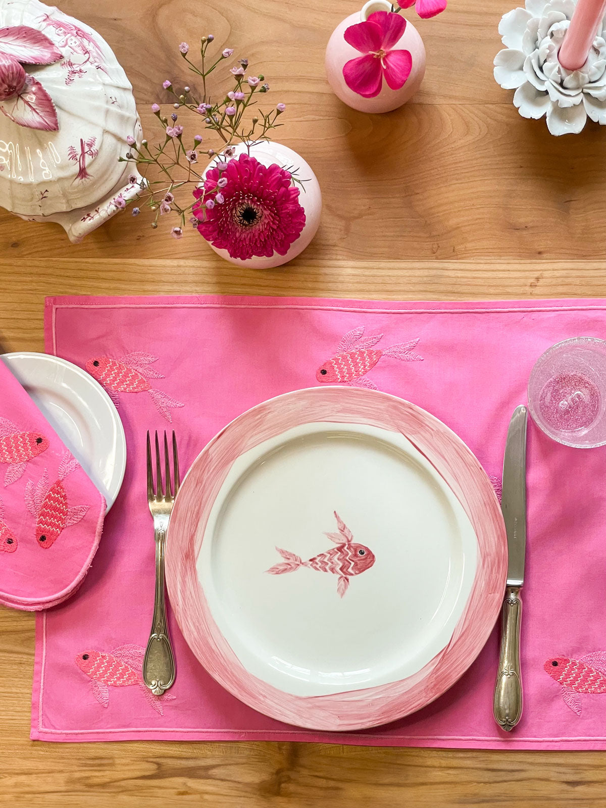 Placemat Fish on Pink