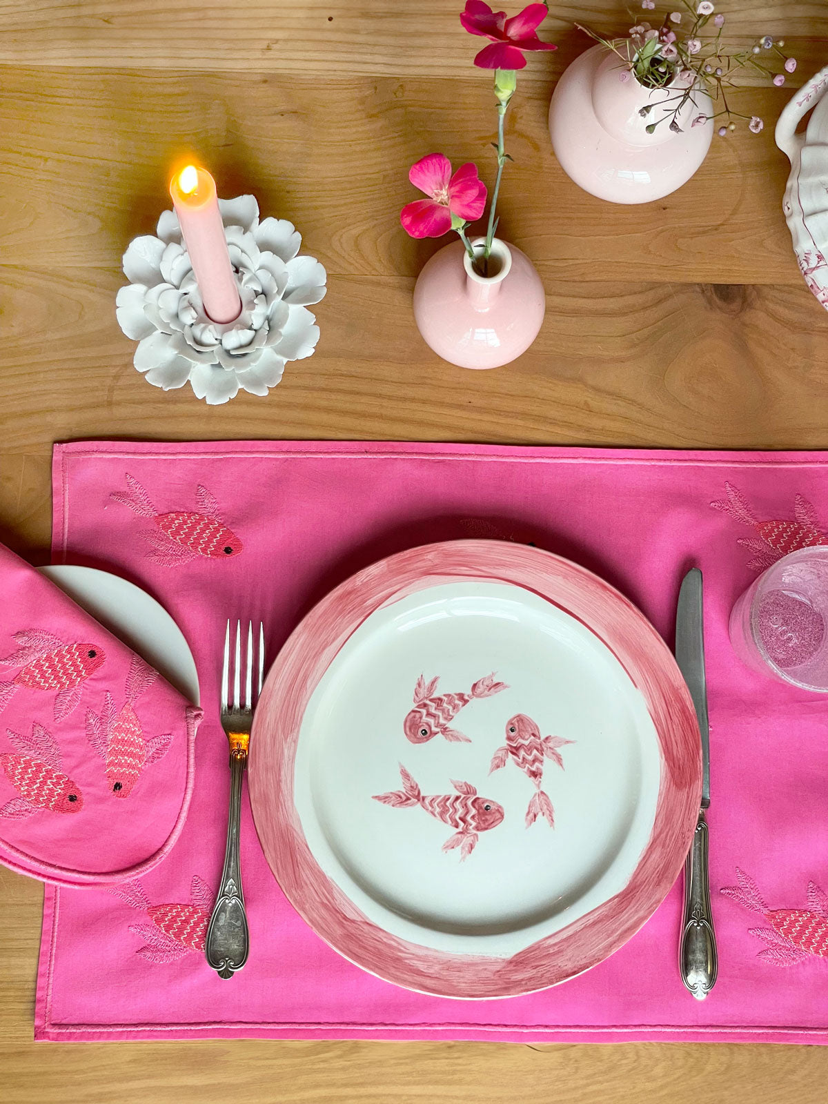 Placemat Fish on Pink