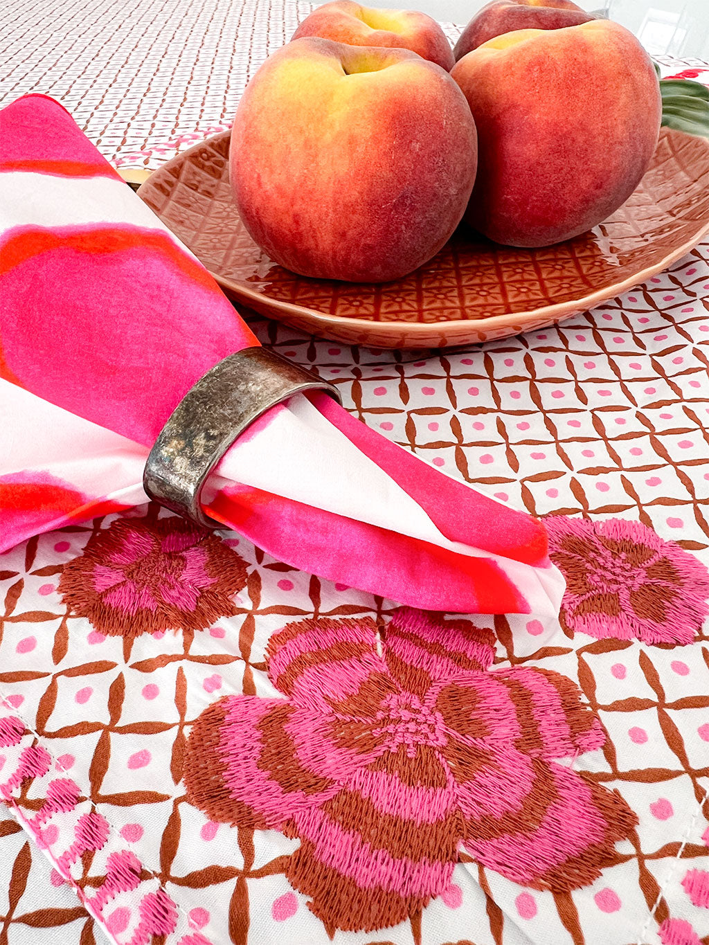 Table Cloth Dotty Mustard with Ruffle