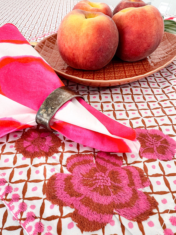 Table Cloth Dotty Mustard with Ruffle