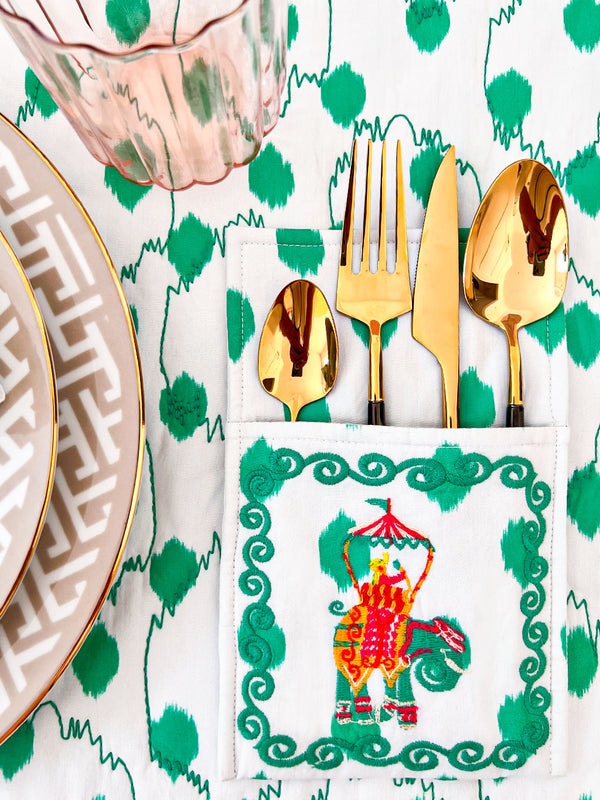 Placemat Dots Emerald