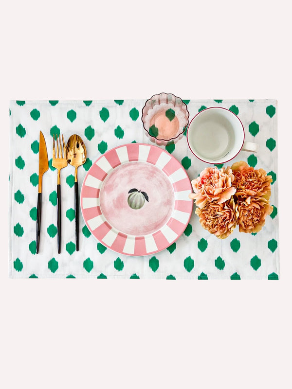 Placemat Dots Emerald