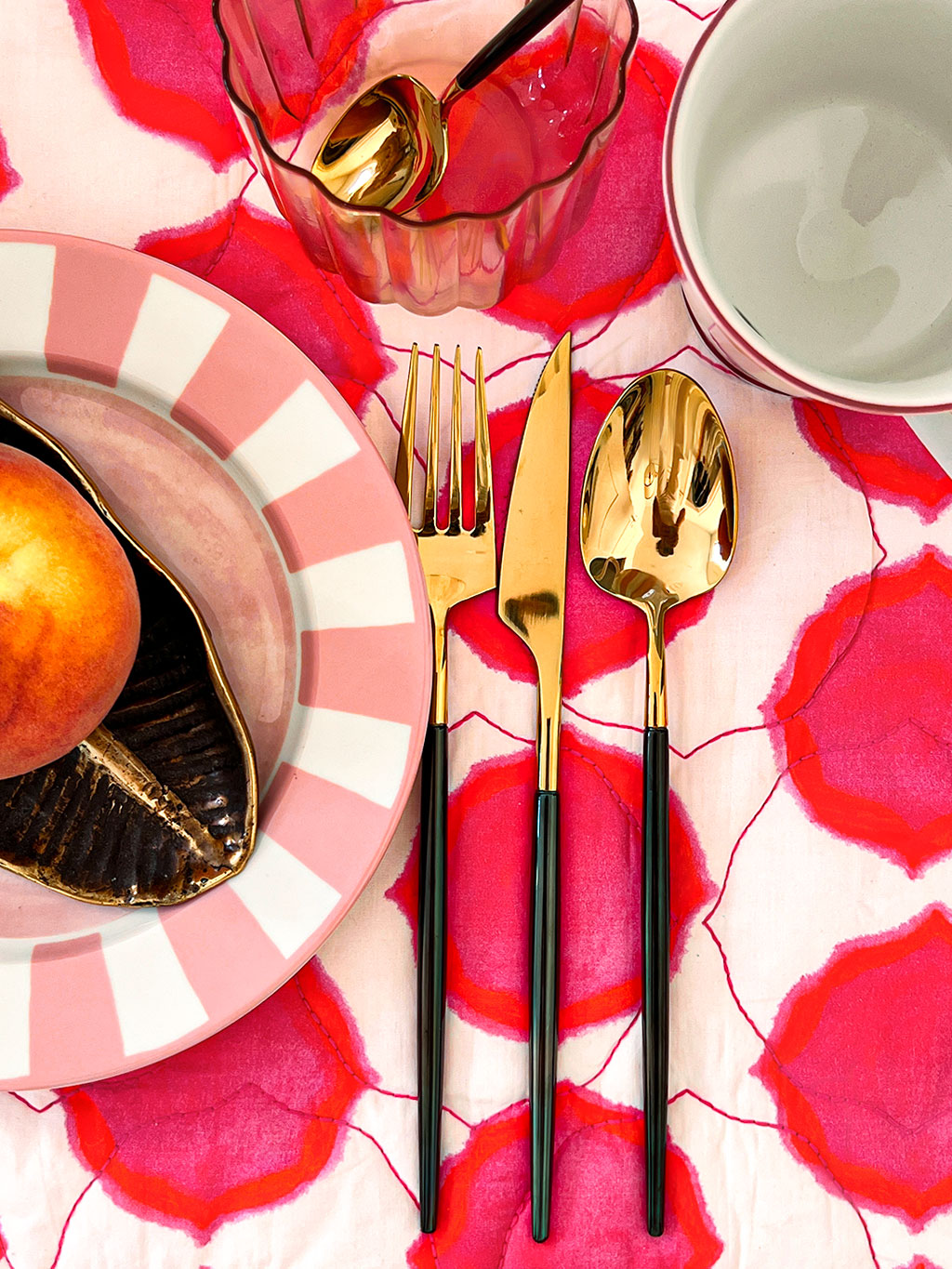 Placemat Ikat Pink Orange