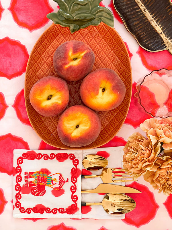 Placemat Ikat Pink Orange