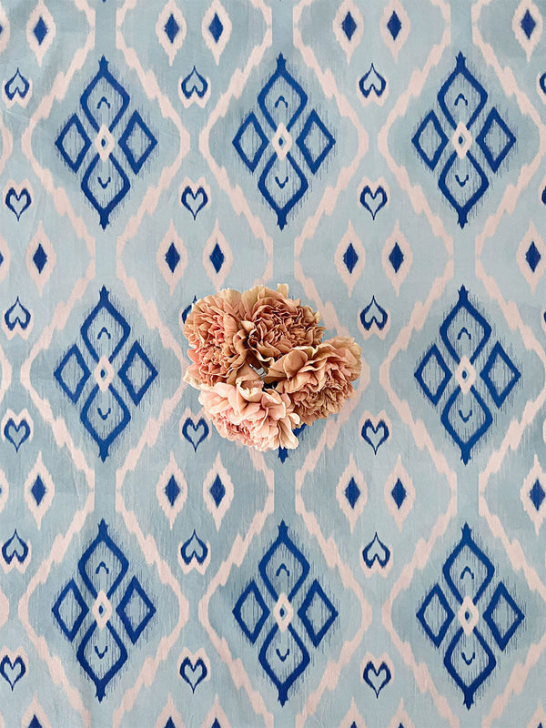 Table Cloth Ikat Blue