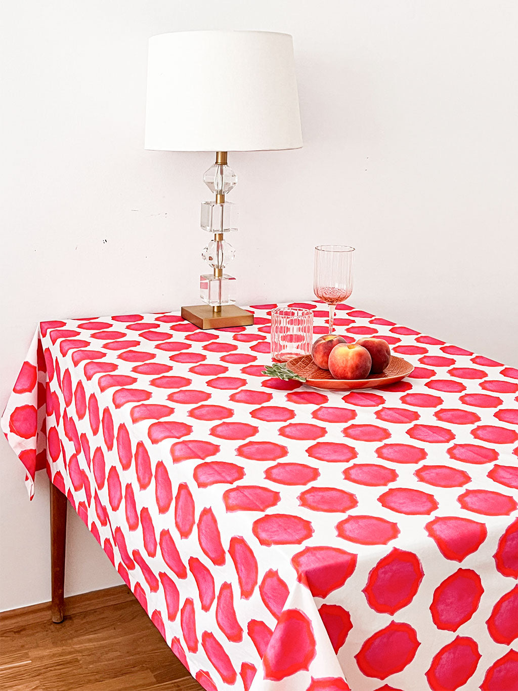 Table Cloth Ikat Pink Orange