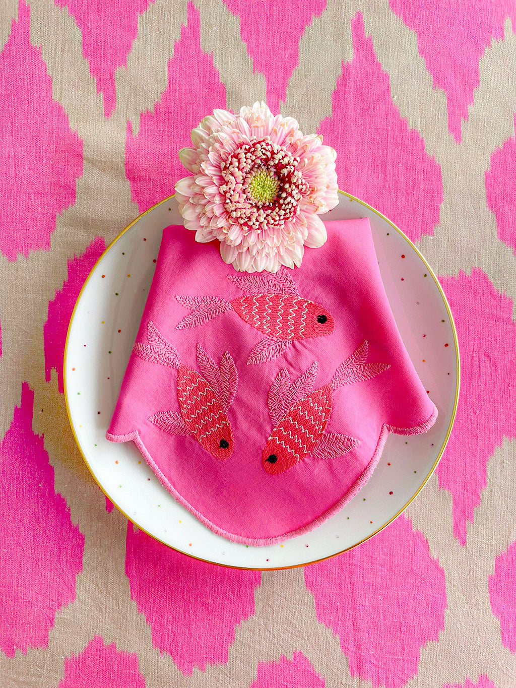 Napkin Fish on Pink