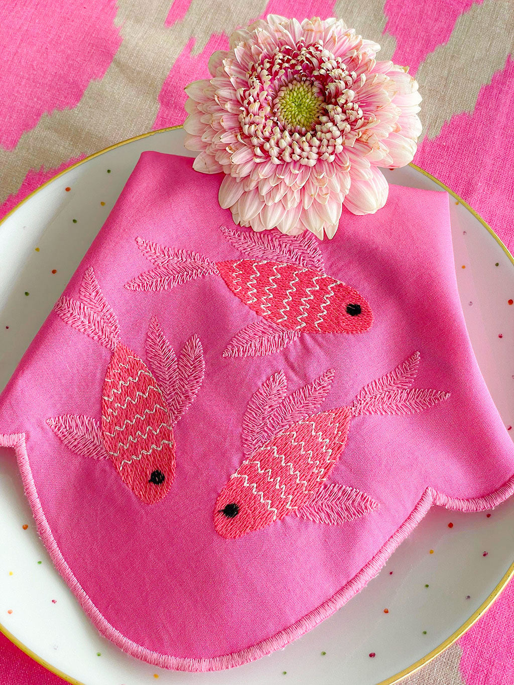 Napkin Fish on Pink