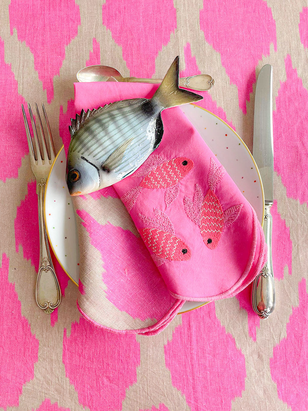 Napkin Fish on Pink