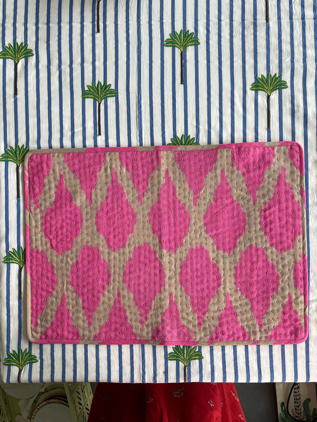 Placemat Ikat Pink