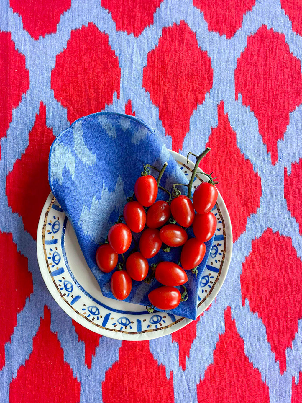 Tablecloth Ikat Red