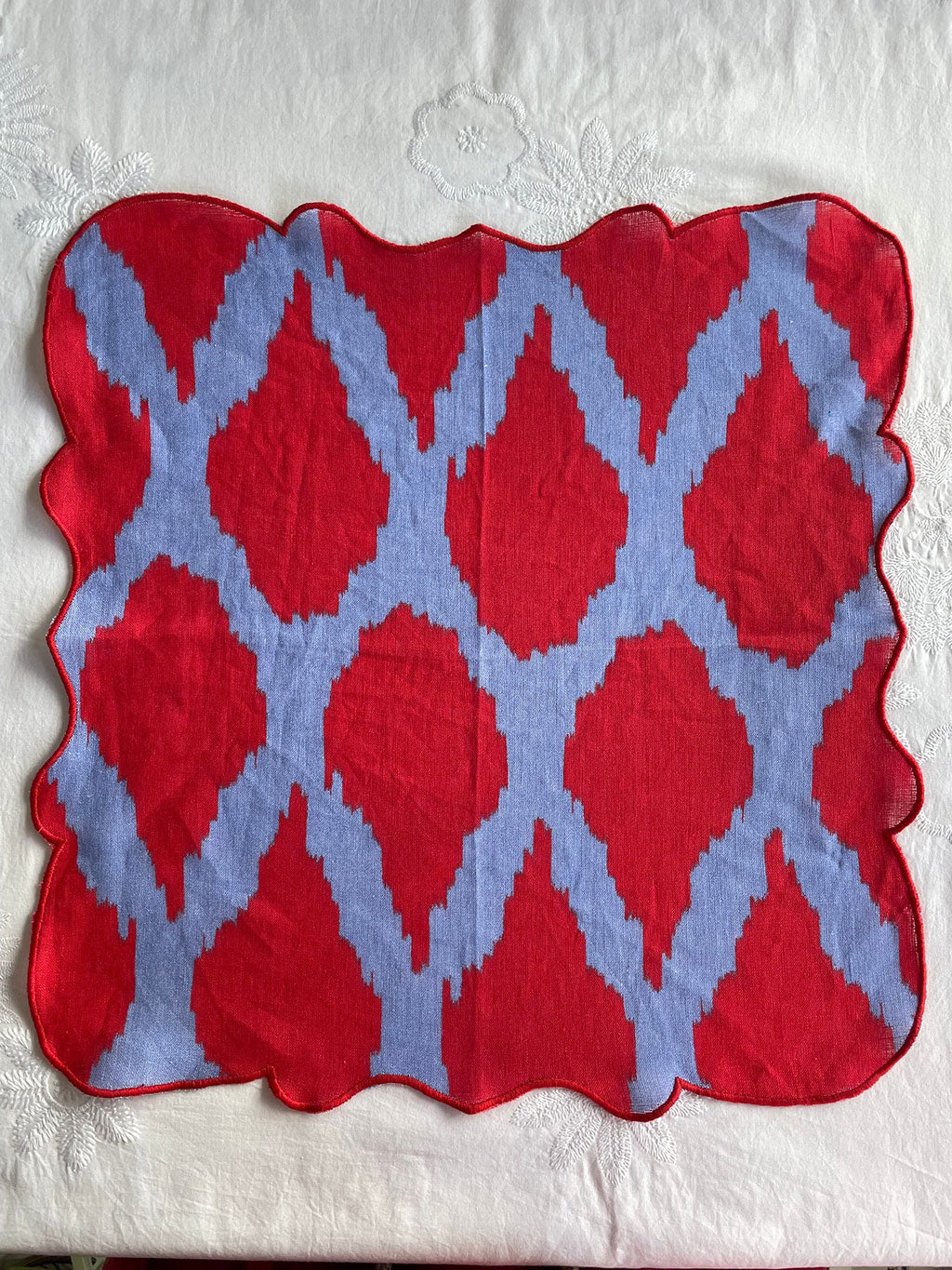 Napkin Ikat Red