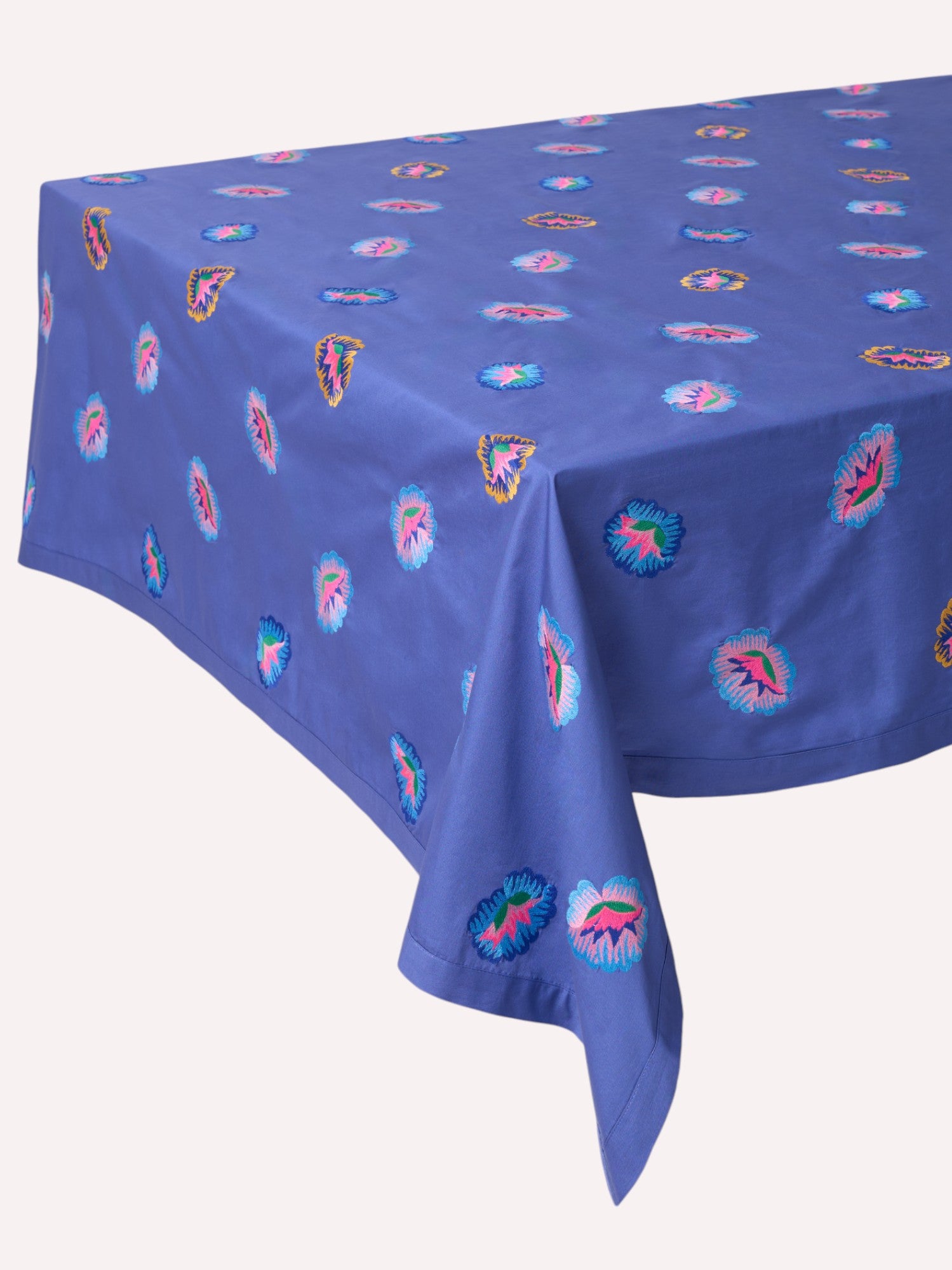 Tablecloth Lotus Flower on Blue